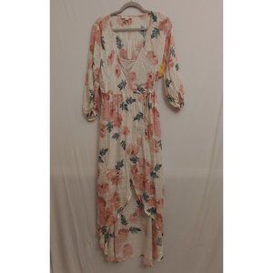 NWT Lovestich floral boho wrap with autumn colors amd slip dress Medium
